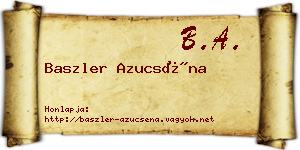 Baszler Azucséna névjegykártya